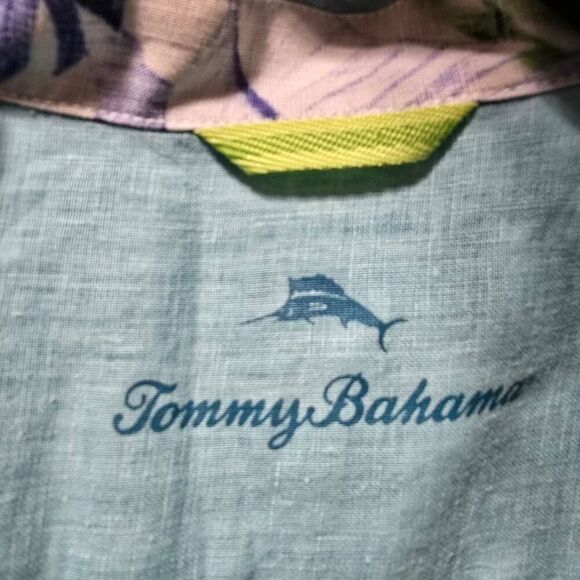 Tommy Bahama Sea Glass Camp Linen Shirt - Picture 4 of 6